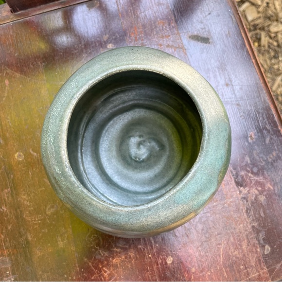 Artisan Pottery Assymetrical Round Vase - Picture 4 of 9